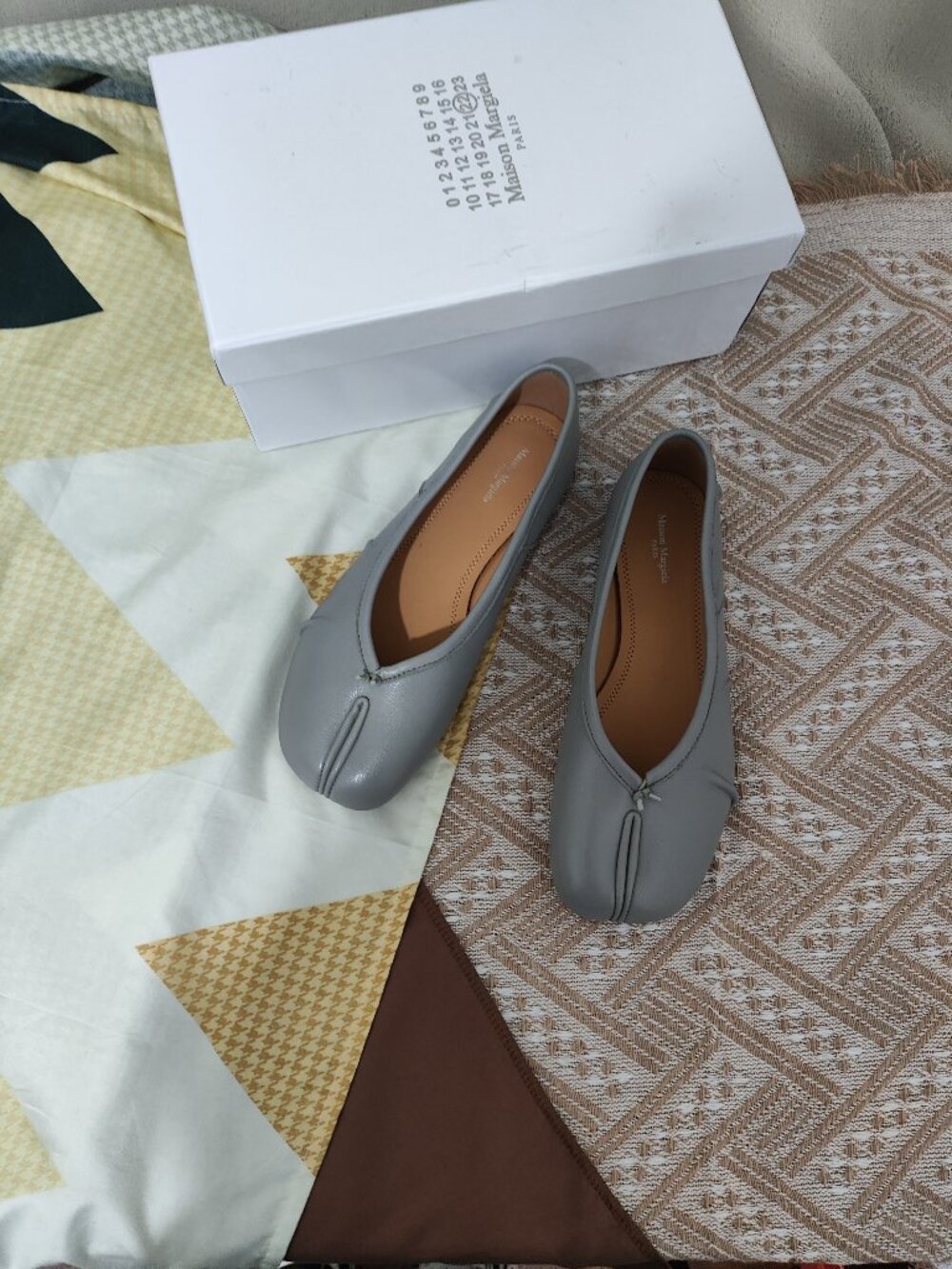 Maison Margiela Tabi Grey Ballet Flats EU 37